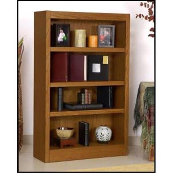 Concepts In Wood Concepts In Wood MI3048-D Single Wide Bookcase; Dry Oak Finish 4 Shelves - MI3048-D