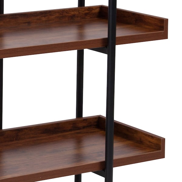 Flash Furniture 3 Shelf 35"H Rustic Wood Grain Finish Display Unit - JN-2542B3-GG