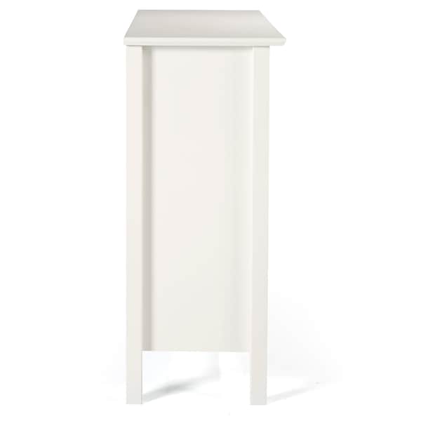 Alaterre Furniture Simplicity Wood 34"H Under-Window 3-Shelf Bookcase, White - AJSP04WH
