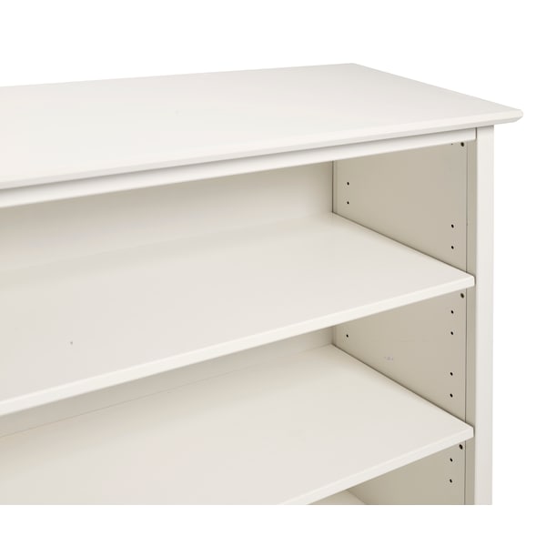 Alaterre Furniture Simplicity Wood 34"H Under-Window 3-Shelf Bookcase, White - AJSP04WH