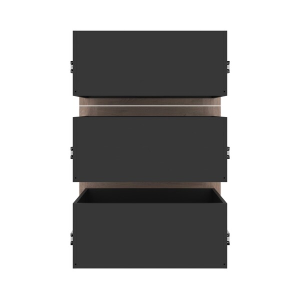 Bestar Pur 3 Drawer Set for Pur 25W Shelving Unit in rustic brown - 26163-000009
