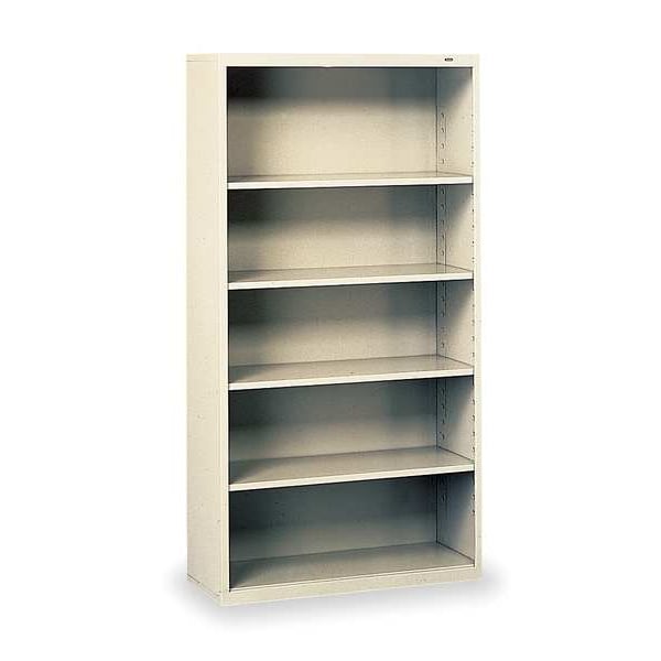 Tennsco 5-Shelf Stationary Bookcase, 66"x34-1/2" Light Gray - B-66LG