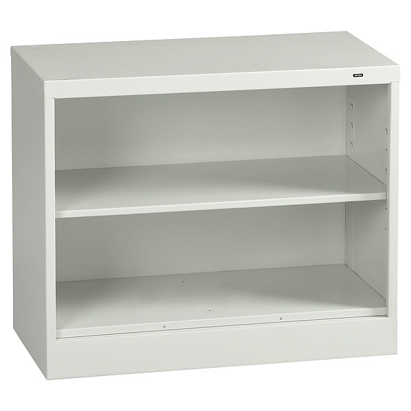Tennsco 2-Shelf Bookcase, All Welded Steel 30"x36" Light Grey - BC18-30 LIGHT GREY