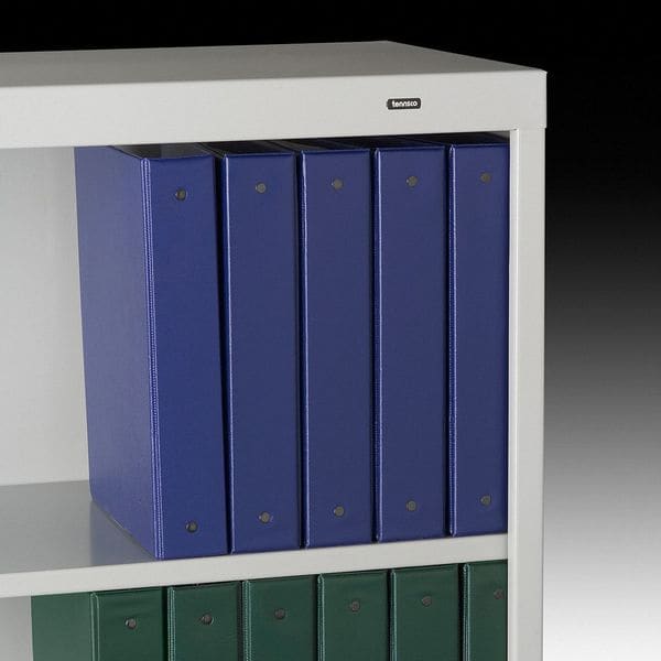 Tennsco 2-Shelf Stationary Bookcase, 28"x34-1/2" Light Gray - B-30LG