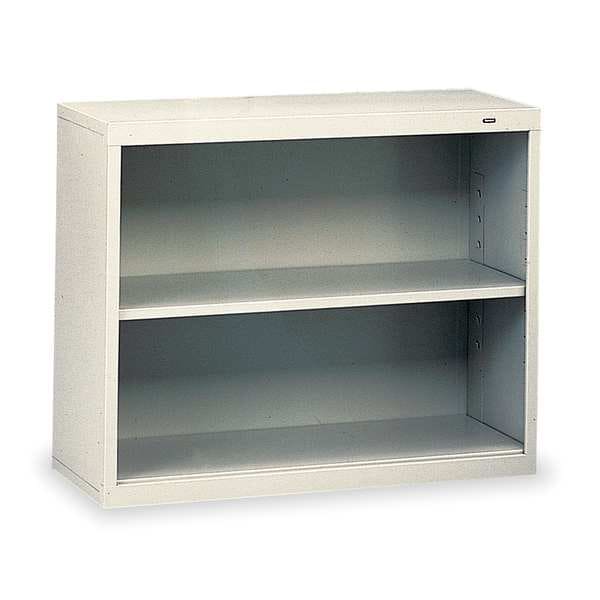 Tennsco 2-Shelf Stationary Bookcase, 28"x34-1/2" Light Gray - B-30LG