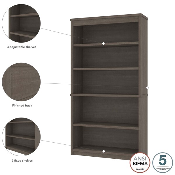 Bestar Bestar Universel 36W Bookcase in bark grey - 44700-47