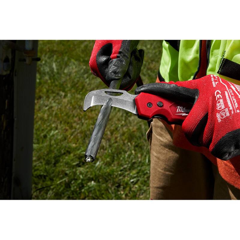 Milwaukee FASTBACK Stainless Steel Blunt Tip Hawkbill Folding Knife with 2.45 in. Blade - 48-22-1526