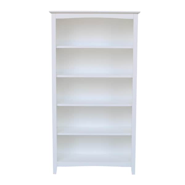 International Concepts Shaker Bookcase, 60"H, White - SH08-3226A