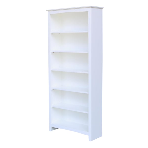 International Concepts Shaker Bookcase, 72"H, White - SH08-3227A