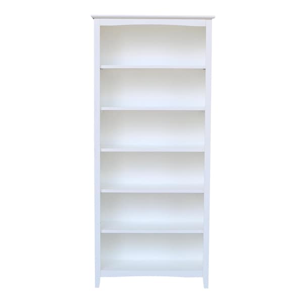 International Concepts Shaker Bookcase, 72"H, White - SH08-3227A