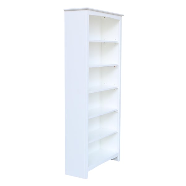 International Concepts Shaker Bookcase, 72"H, White - SH08-3227A