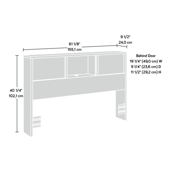 Sauder Harvey Park Full-Queen Headboard Gw , Attaches to full or queen size bed - 433263