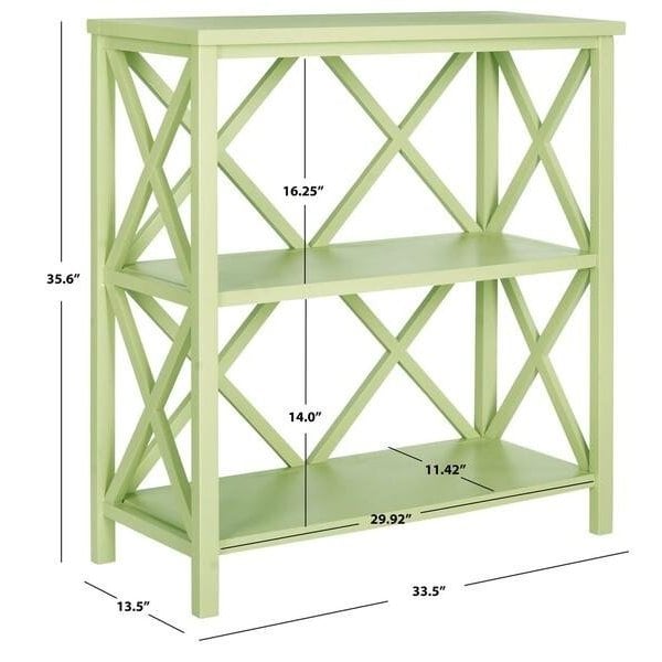 Safavieh Liam Open Bookcase, Split Pea - 35.9 x 13.5 x 33.5 in. - AMH6536F