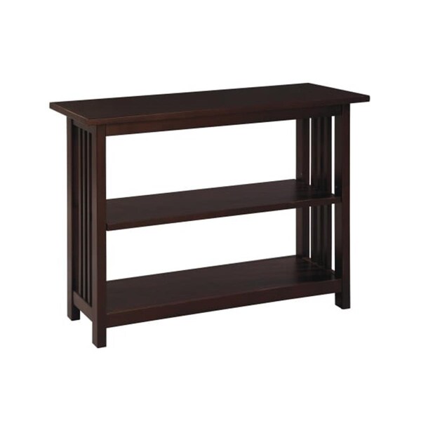Deluxdesigns Mission Under Window Bookshelf, Espresso - DE188905