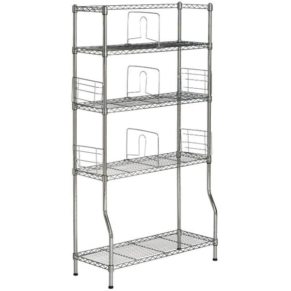 Safavieh Fernand Wire Book Rack- Chrome - 53.1 x 11.8 x 29.5 in. - HAC1017A
