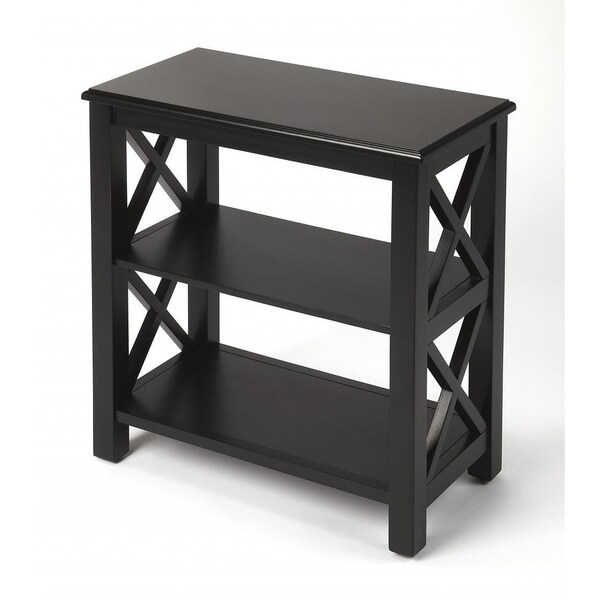 Homeroots 25 x 22 x 12 in. Vance Black Licorice Bookcase - 389562