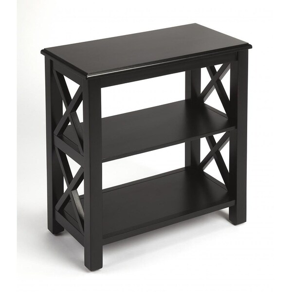 Homeroots 25 x 22 x 12 in. Vance Black Licorice Bookcase - 389562