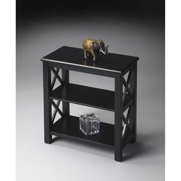 Homeroots 25 x 22 x 12 in. Vance Black Licorice Bookcase - 389562