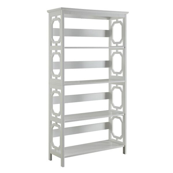 Omega Omega 203250W Spacious 5 Tiers Bookcase; White - 31.5 x 11.75 x 59.75 in. - 203250W