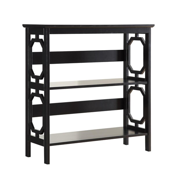 Omega 3 Tier Bookcase, Black - 31.5 x 11.75 x 32.5 in. - 203240BL