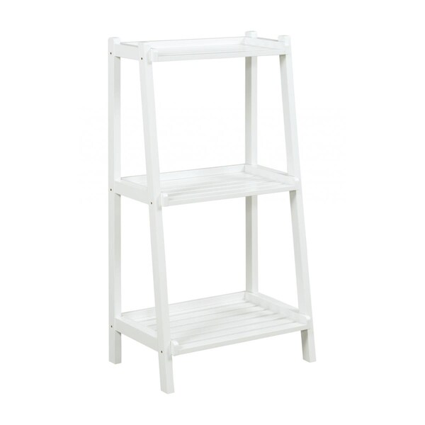 Gfancy Fixtures 42 in. Bookcase with 3 Shelves, White - GF2627336