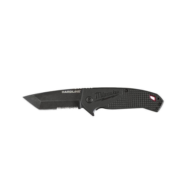 Milwaukee 3 in. Hardline D2 Steel Serrated Blade Pocket Folding Knife - 48-22-1998