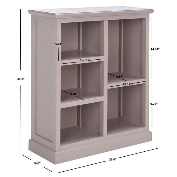 Safavieh Maralah Bookcase- Quartz Grey - 30.1 x 10.6 x 25 in. - AMH6634C
