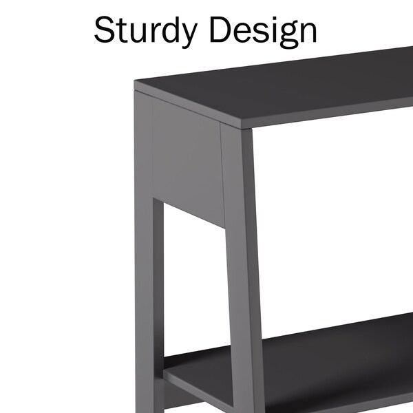 Hastings Home Ladder-Style 5-Tiered Bookcase, Gray - 471355MZH