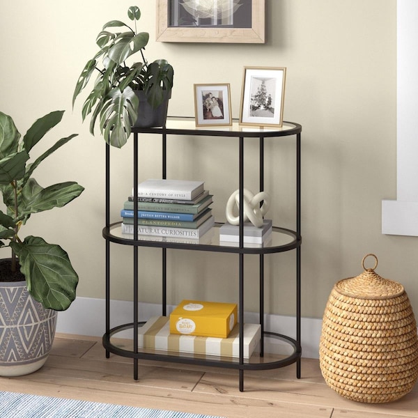 Henn & Hart Leif Bookcase, Blackened Bronze - BK1056
