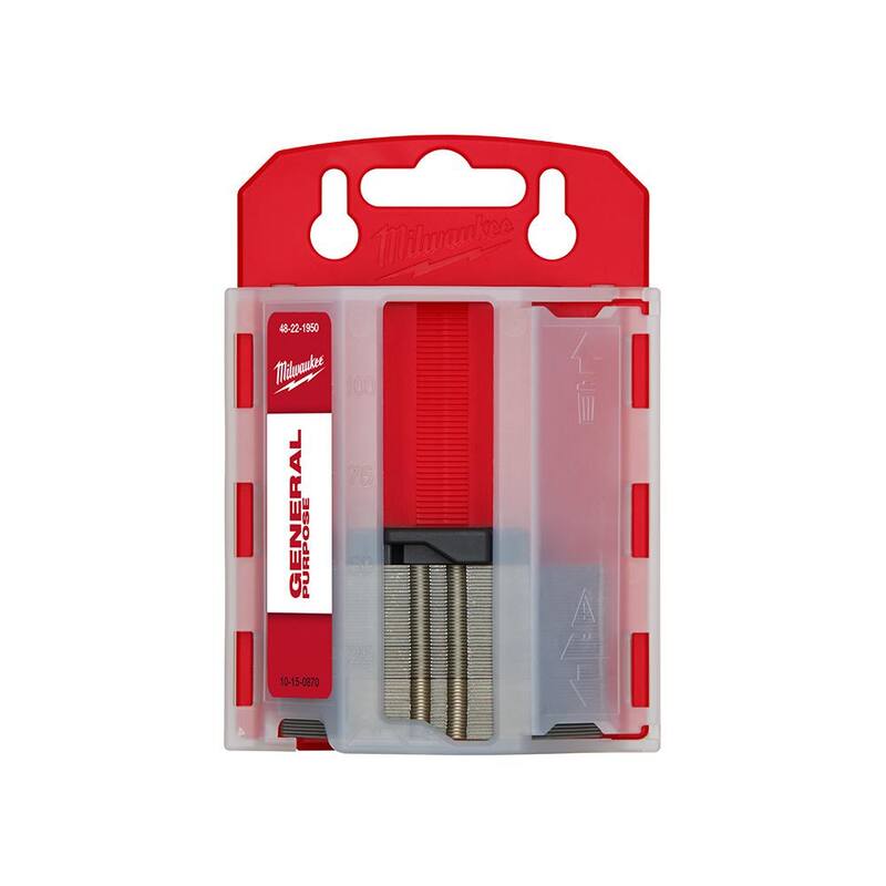 Milwaukee FASTBACK Compact Folding Utility Knife (3-Piece) with Utility Blade (50-Pack) - 48-22-1500-48-22-1500-48-22-1500-48-22-1