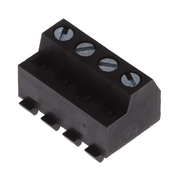 Fci Pluggable Terminal Blocks Ty -5.0- 4P Black   - Trivalence-Cr Zinc B/M Clamp Ni Plated Wire Guard - TY04010000J0G
