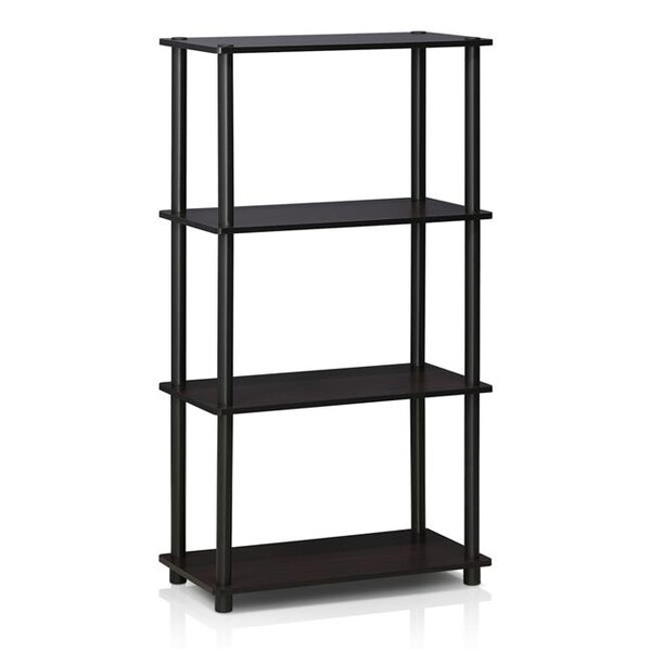 Highkey Turn-N-Tube 4-Tier Multipurpose Shelf Display Rack; Dark Walnut - LR377085