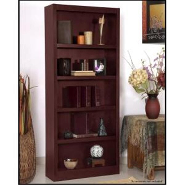 Convenience Concepts Single Wide Bookcase- Cherry Finish 5 Shelves - HI3176333