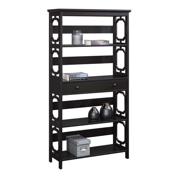 Convenience Concepts Omega 5 Tier Bookcase with Drawer, Espresso - HI2825792