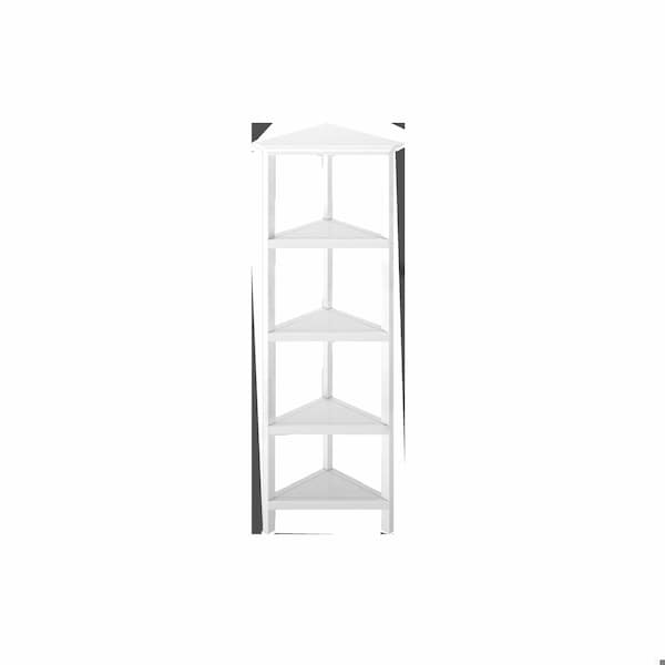 Homeroots 60 in. Bookcase with 2 Shelves, White - 379944