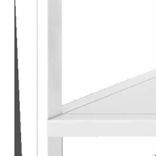 Homeroots 60 in. Bookcase with 2 Shelves, White - 379944