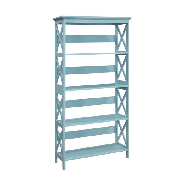 Convenience Concepts Oxford 5 Tier Bookcase - Sea Foam Blue - HI2539895