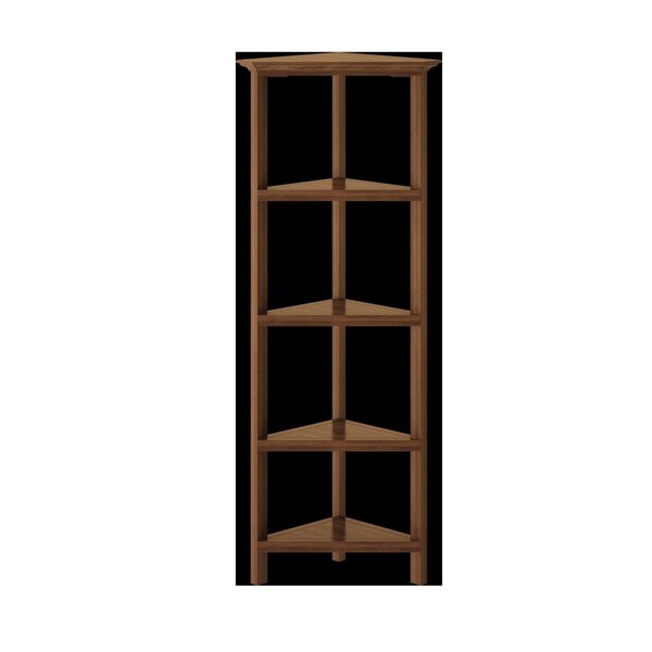 Gfancy Fixtures 60 in. Bookcase with 3 Shelves in Walnut - GF3093990