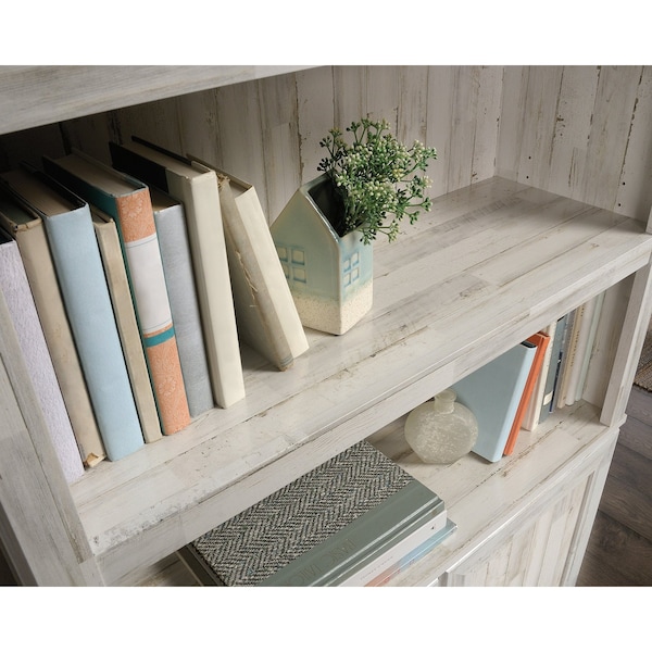 Sauder 5 Shelf Bookcase W/doors Wpl , Three adjustable shelves for flexible storage options - 426420