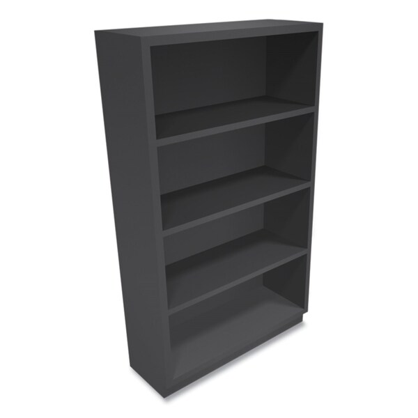 Hon Metal Bookcase, Four-Shelf, 34-1/2w x 12-5/8d x 59h, Charcoal - HS60ABC.S