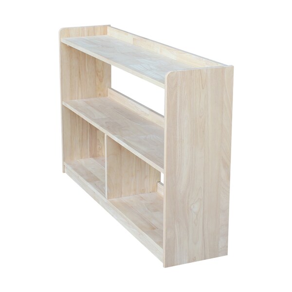International Concepts Abby Divided Bookcase, 30"H, Unfinished - SH-14830