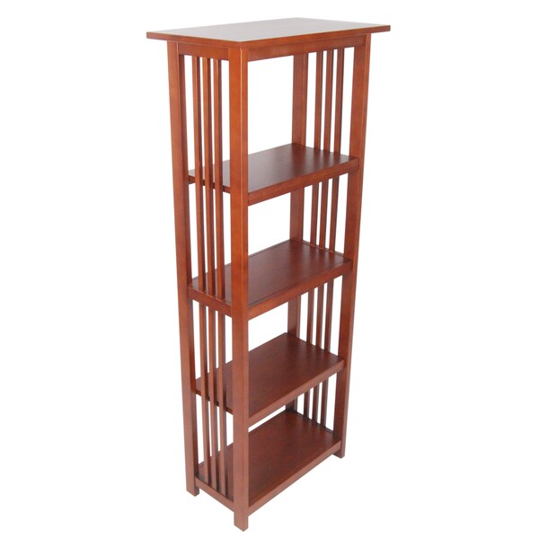 Alaterre Furniture Mission 60" Bookcase, Cherry - AMIA0860