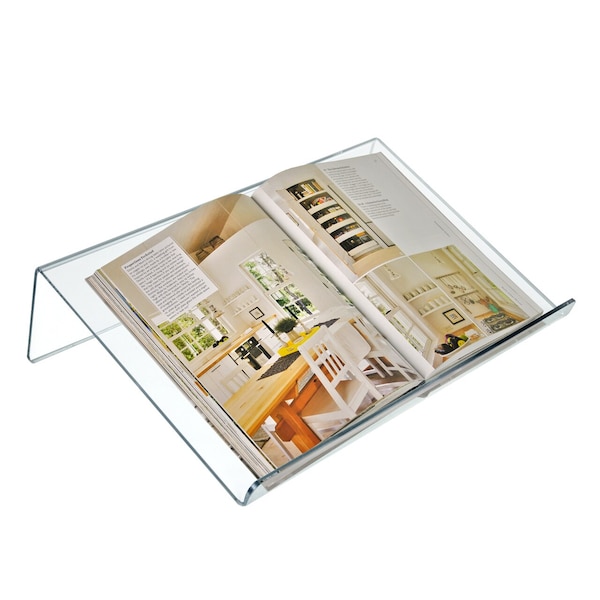 Azar Displays Acrylic Book Stand Holder 3/16" Thick, Size: 18"W x 12"D x 5"H - 515542