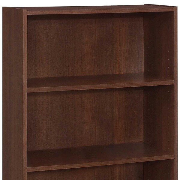 Homeroots Cherry Bookcase with 3 Shelves 11.75 x 24.75 x 35.5 in. - 355728