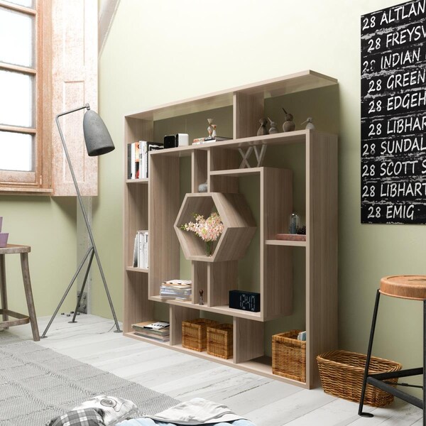 Decorotika 53 in. Labirina Geometric Bookcase - Cordoba - LBR52BC05