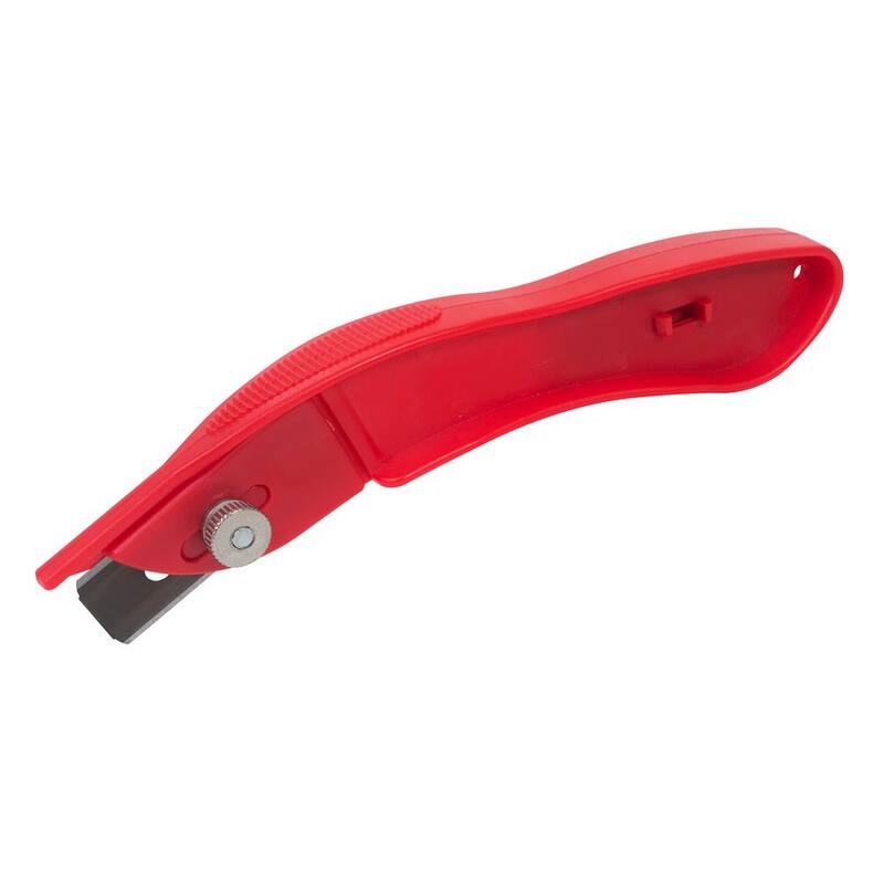 ROBERTS Slotted Blade Carpet Knife with Thumb Guard for Safety - 10-253