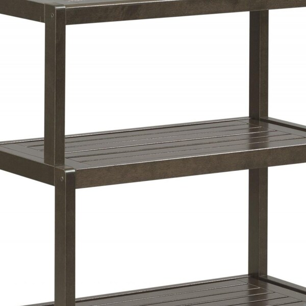 Homeroots Bookcase with 4 Shelves, Espresso - 36.75 x 22.2 x 12 in. - 380030