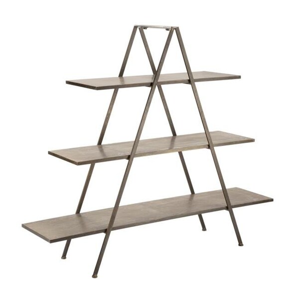 Tripar International Inc Tripar International 19612 3 Tier A-Frame Display Shelf; Bronze - Metal Orientation - 19612