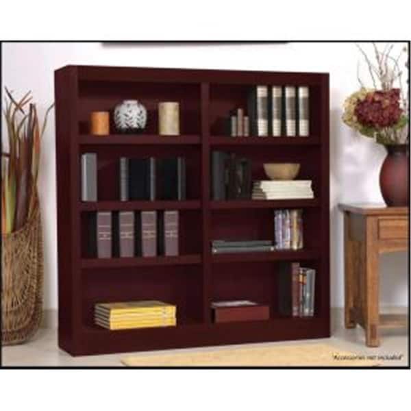 Convenience Concepts Double Wide Bookcase, Cherry Finish 8 Shelves - HI469625
