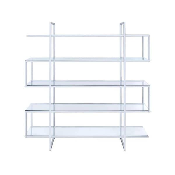 D2D Technologies 63 x 59 x 13.75 in. Home Office Bookcase, Clear Glass - D2761407